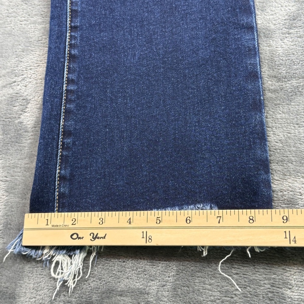 Wild Oak Boutique x Risen Jeans High Rise Distressed Fringe Hem Flare Size 5/27 - Picture 11 of 11